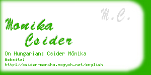monika csider business card